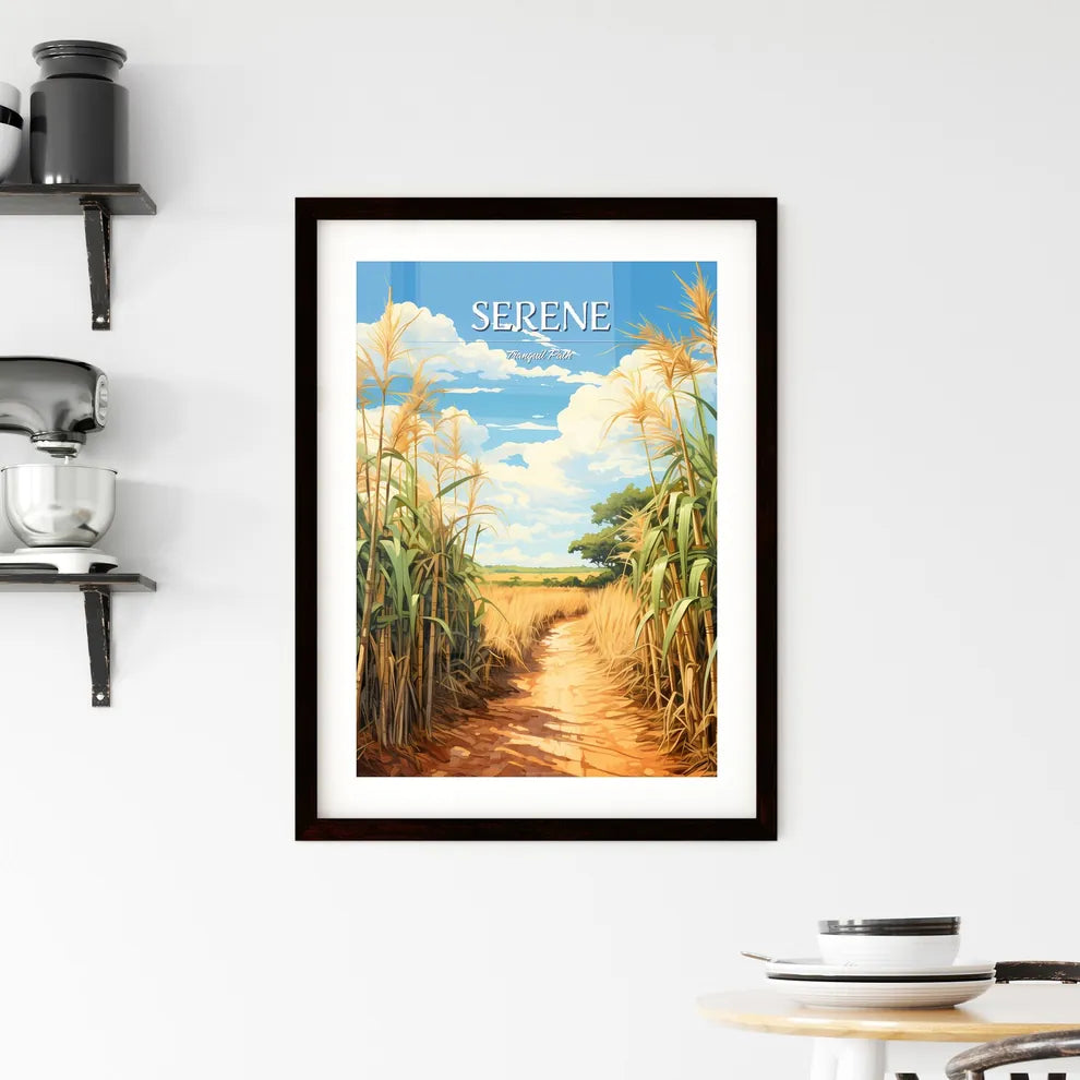 In The South - A Dirt Path Through Tall Framed Print