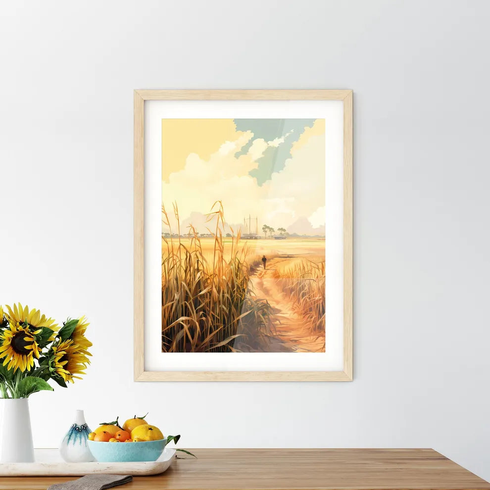 In The South - A Person Walking On A Path Th - Kitchen Hangings