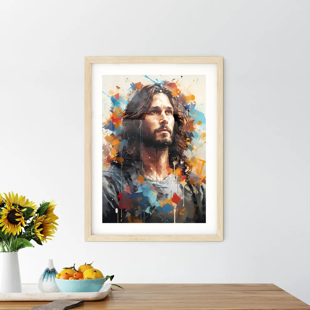 Jesus Christ - A Man With Long Hair And Bear - Kitchen Hangings