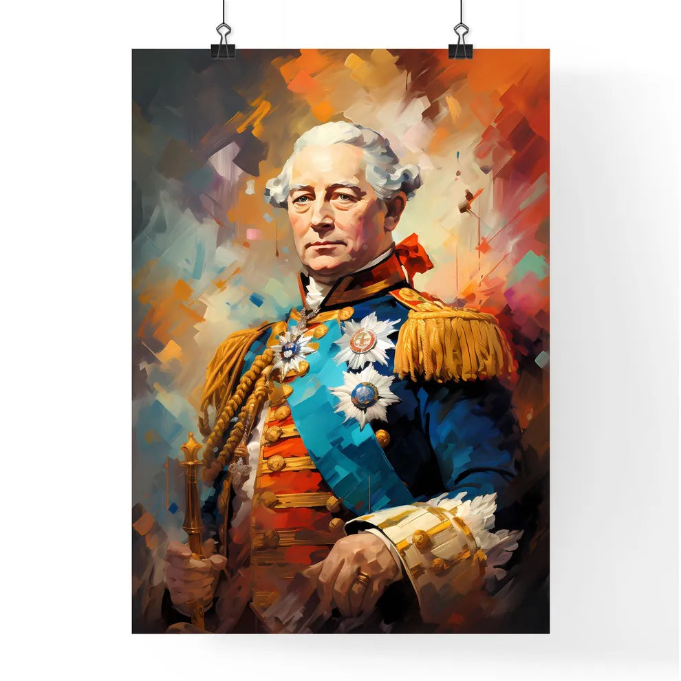 King George Iii - A Painting Of A Man In A U Poster