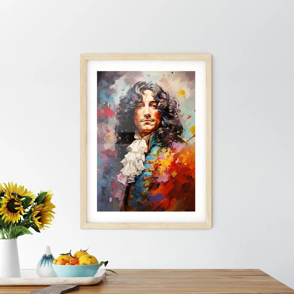 Louis Xiv - A Painting Of A Man With Long Cu - Kitchen Hangings