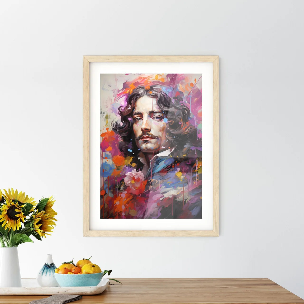 Louis Xiv - A Painting Of A Man With A Flowe - Kitchen Hangings