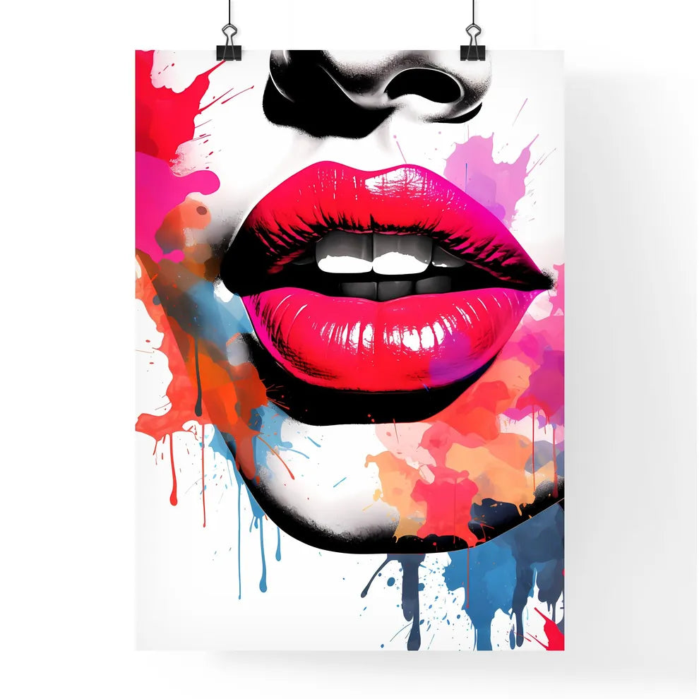 Love  - A Close Up Of A Woman's Lip Poster