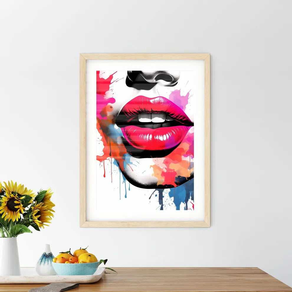Love  - A Close Up Of A Woman's Lip - Kitchen Hangings