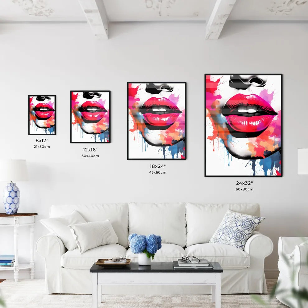 Love  - A Close Up Of A Woman's Lip Wall Art