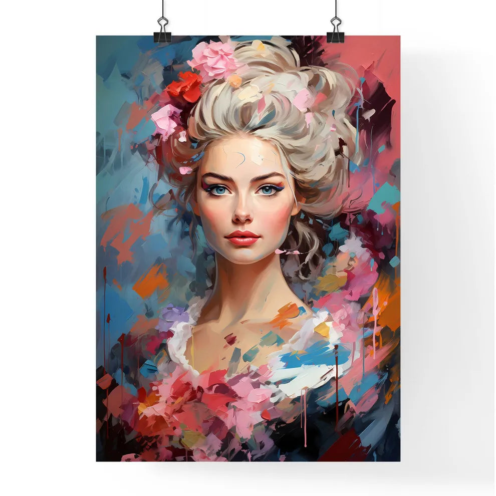 Marie Antoinette - A Woman With Flowers In H Poster