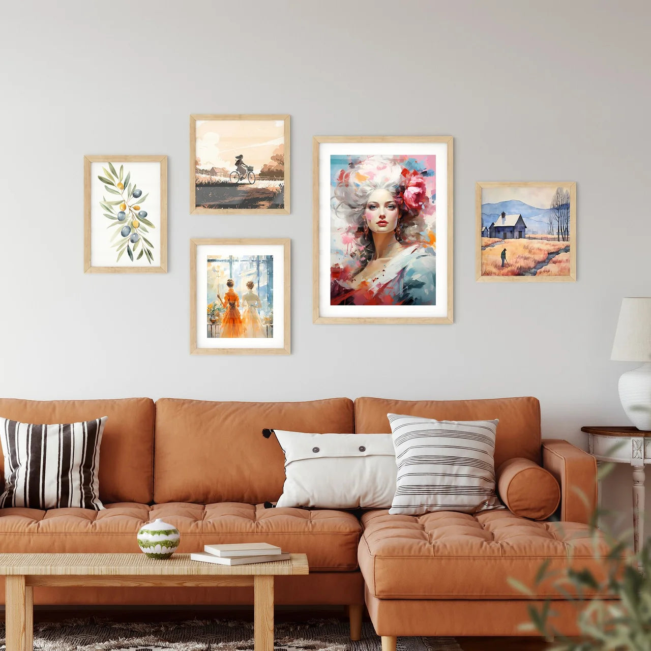 Marie Antoinette - A Painting Of A Woman Wit Framed Print