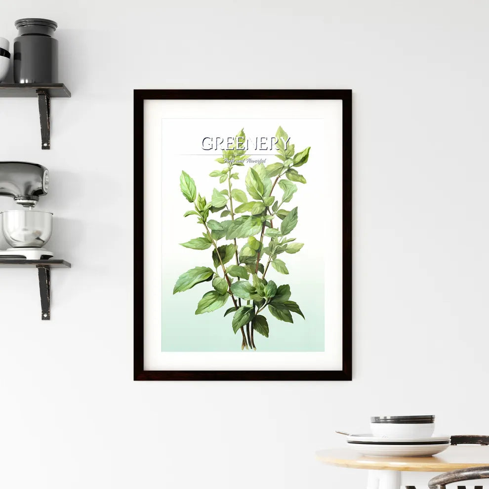 Mint - A Plant With Green Leave Framed Print