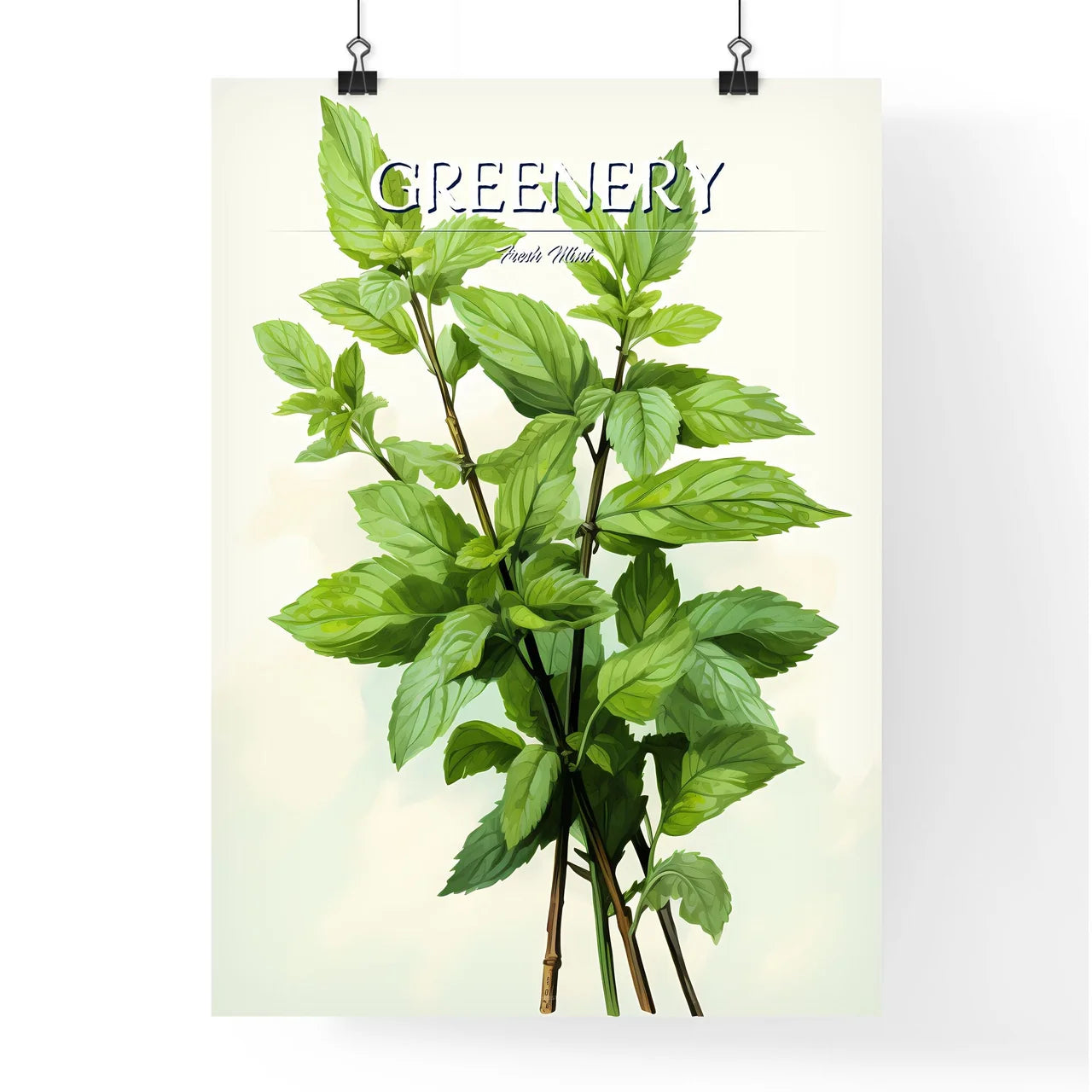 Mint - A Plant With Green Leave Poster