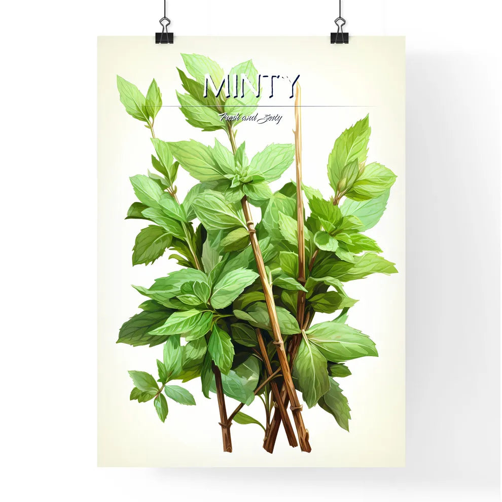 Mint - A Plant With Green Leave Poster