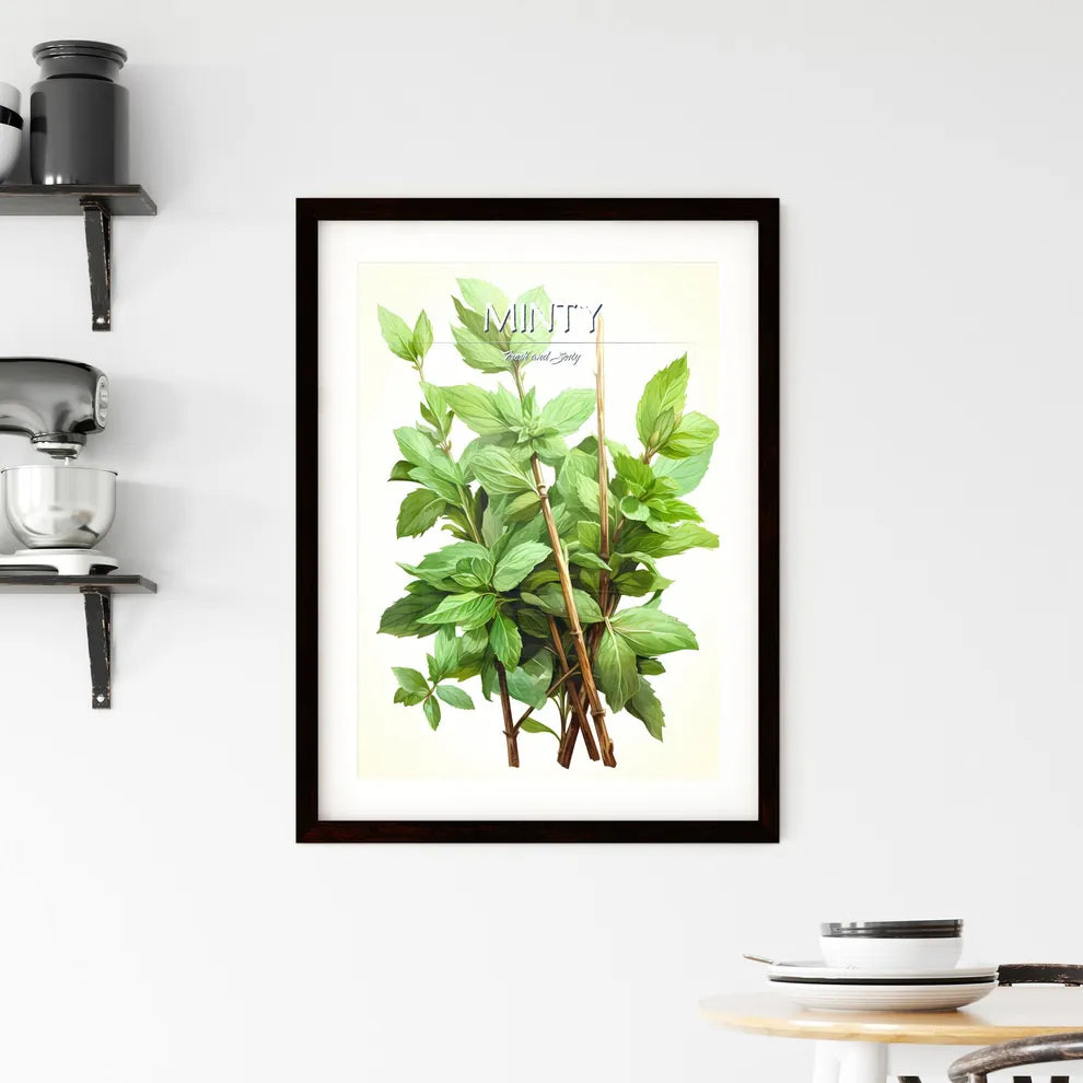 Mint - A Plant With Green Leave Framed Print