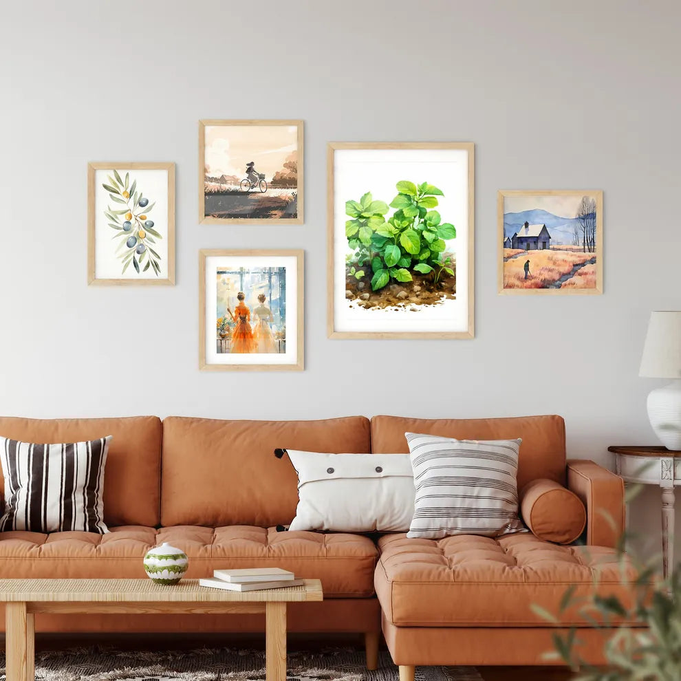 Mint In Garden - A Green Plant With Leave Framed Print