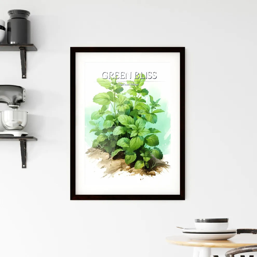 Mint In Garden - A Plant With Green Leave Framed Print
