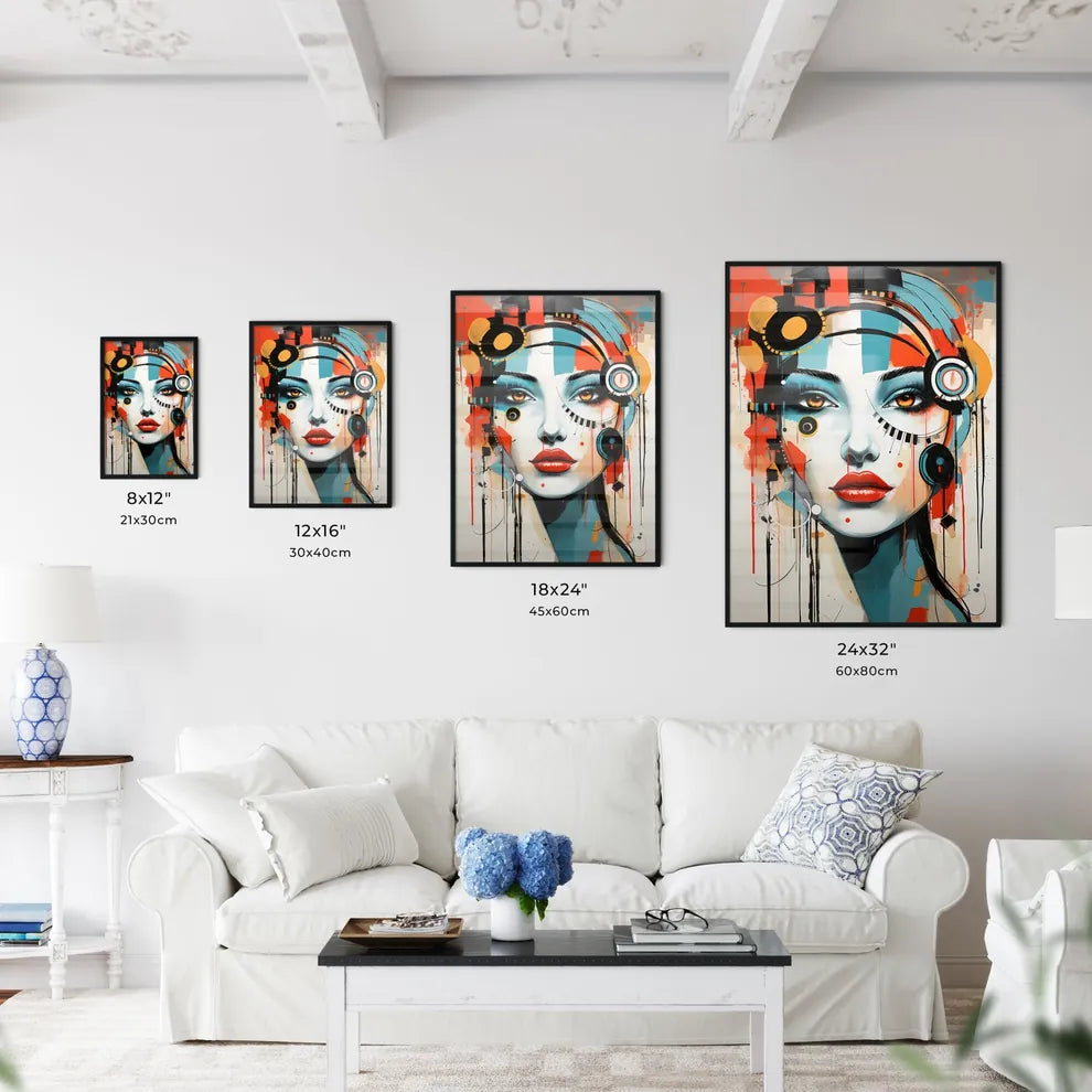 Modern Woman - A Painting Of A Woman With Co Wall Art