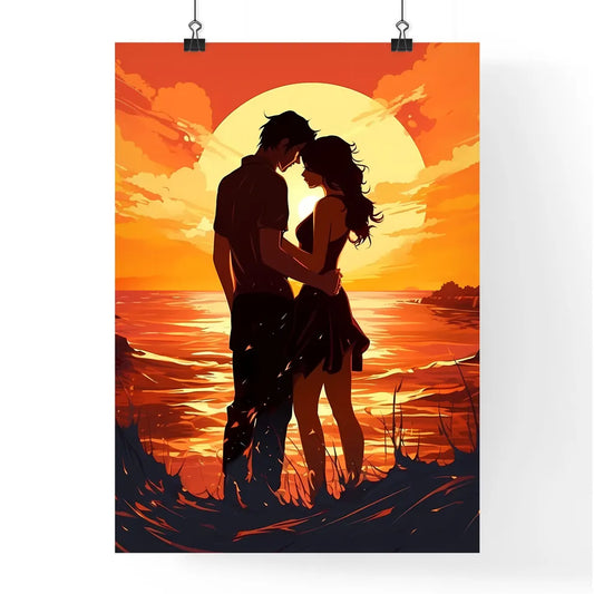 More Than Friends - A Man And Woman Hugging  Poster