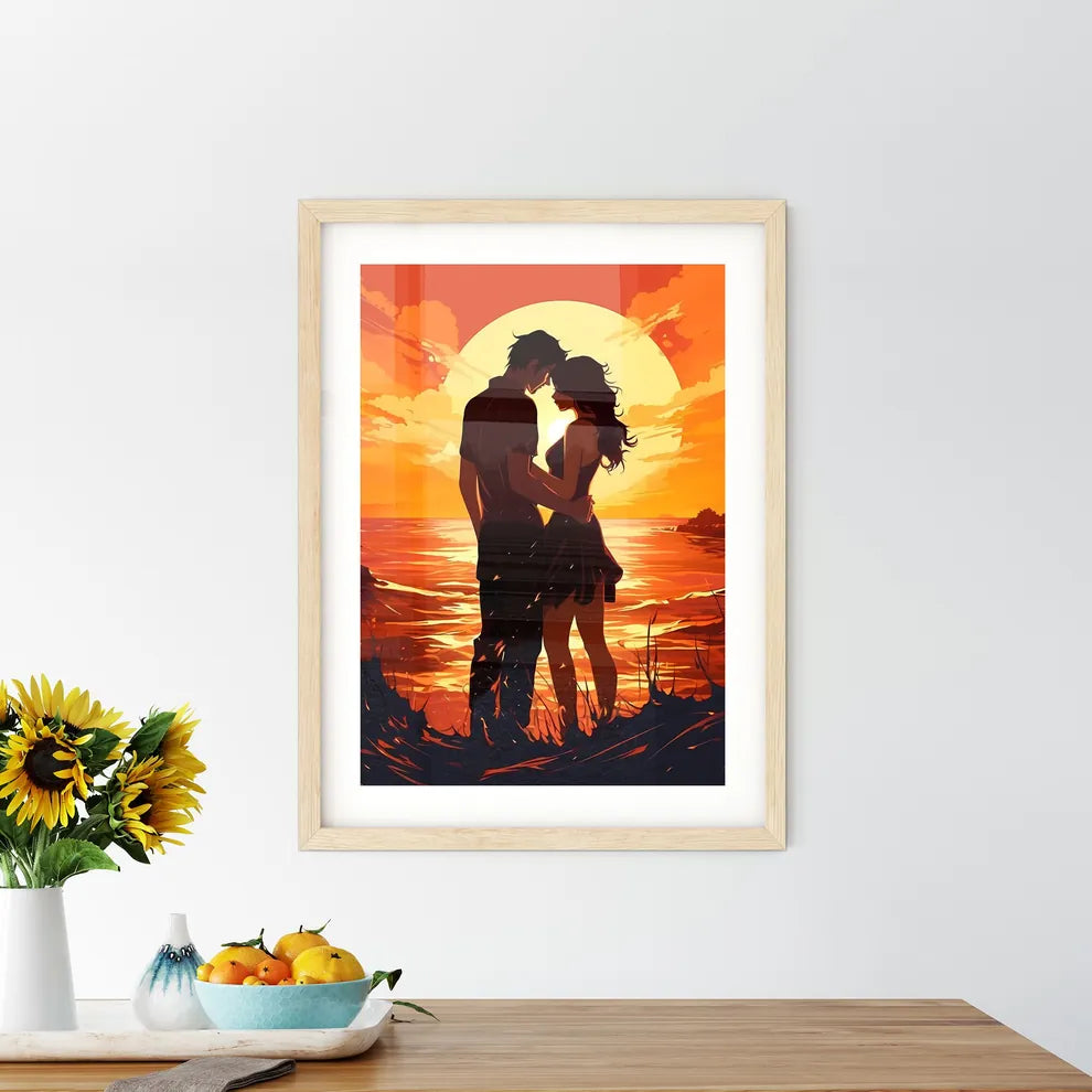 More Than Friends - A Man And Woman Hugging  - Kitchen Hangings