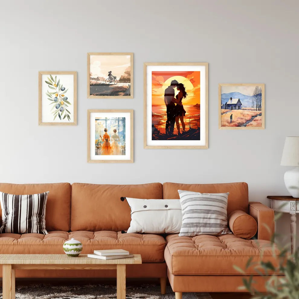 More Than Friends - A Man And Woman Hugging  Framed Print