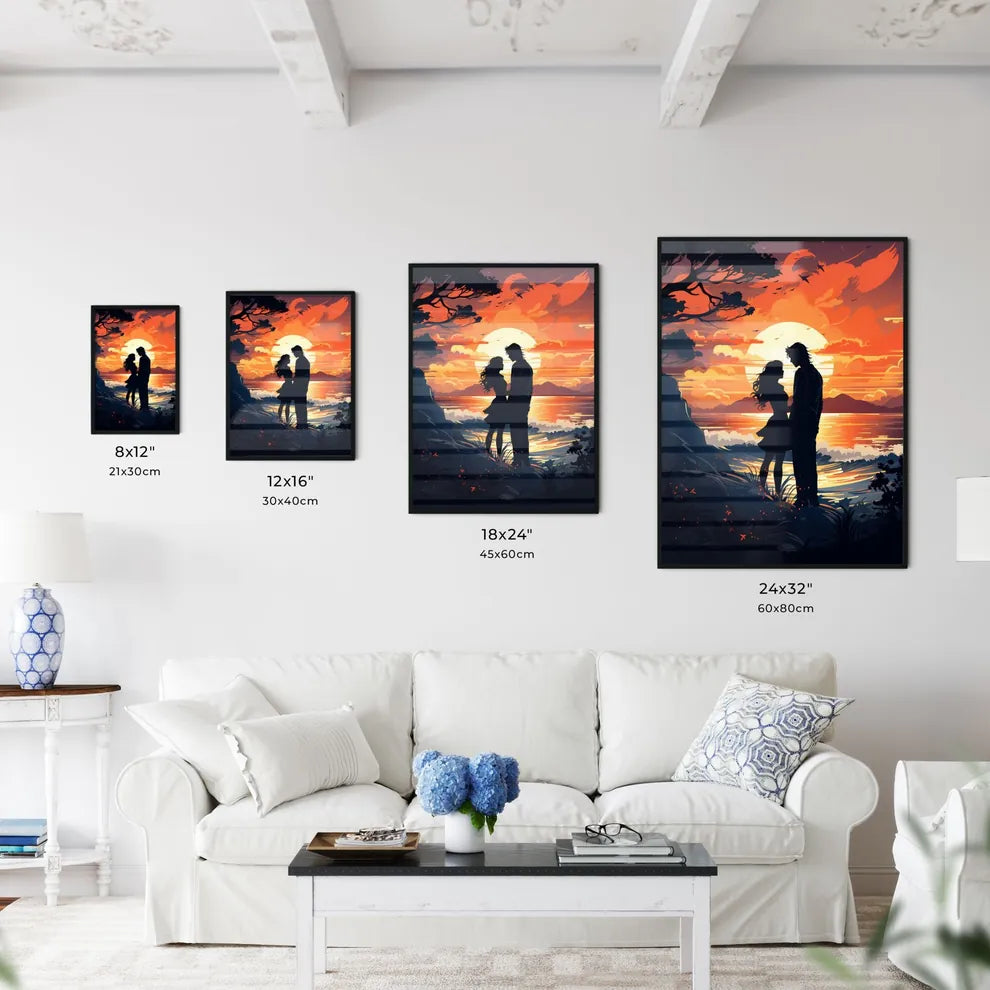 More Than Friends - A Man And Woman Standing Wall Art