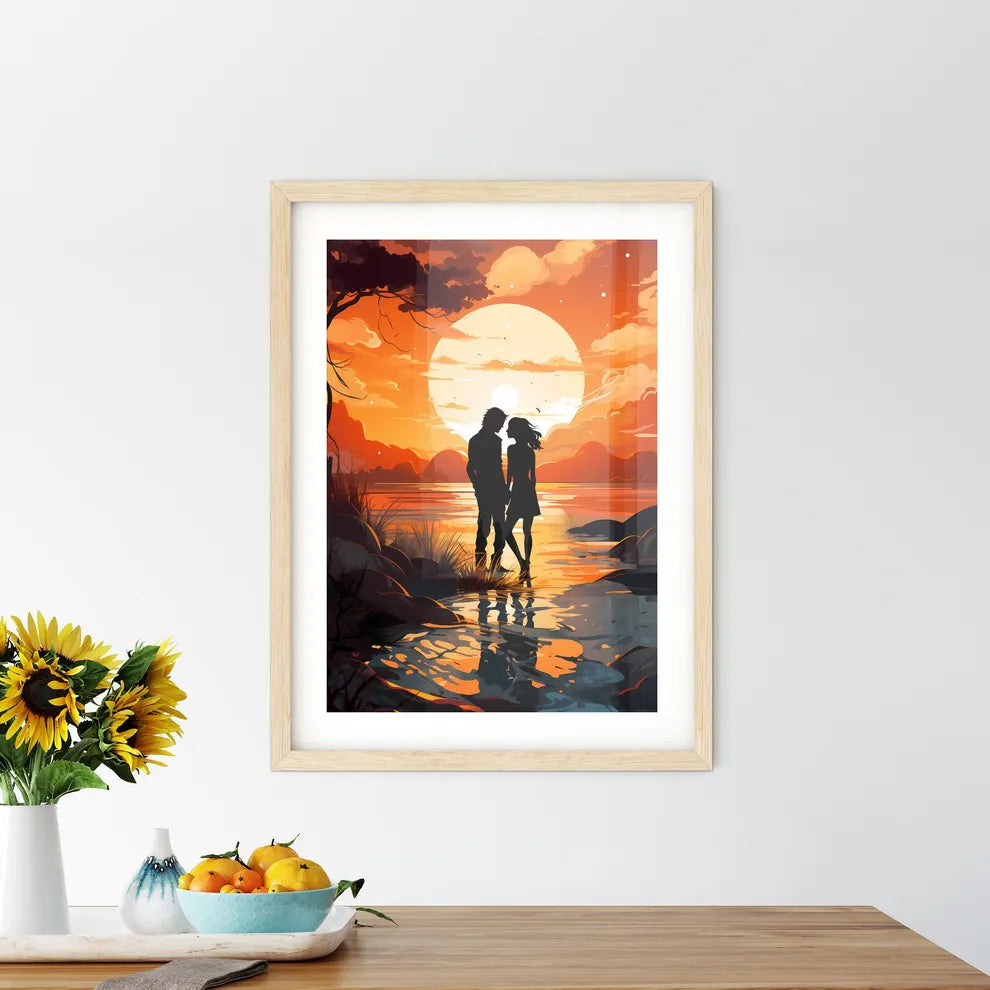 More Than Friends - A Couple Standing In Wat - Kitchen Hangings