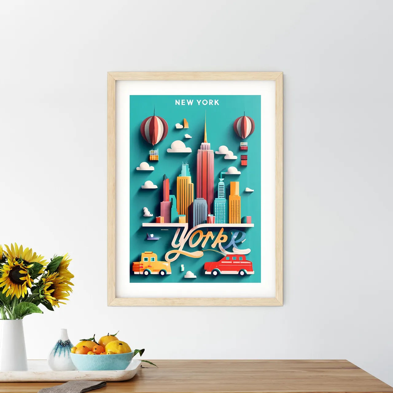 New York - A Paper Cut Out Of A City Size Chart