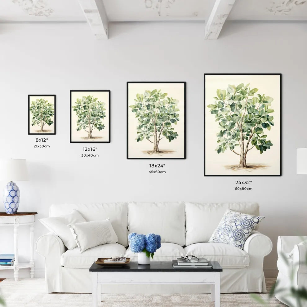 Olive Tree - A Watercolor Painting Of A Tre Wall Art