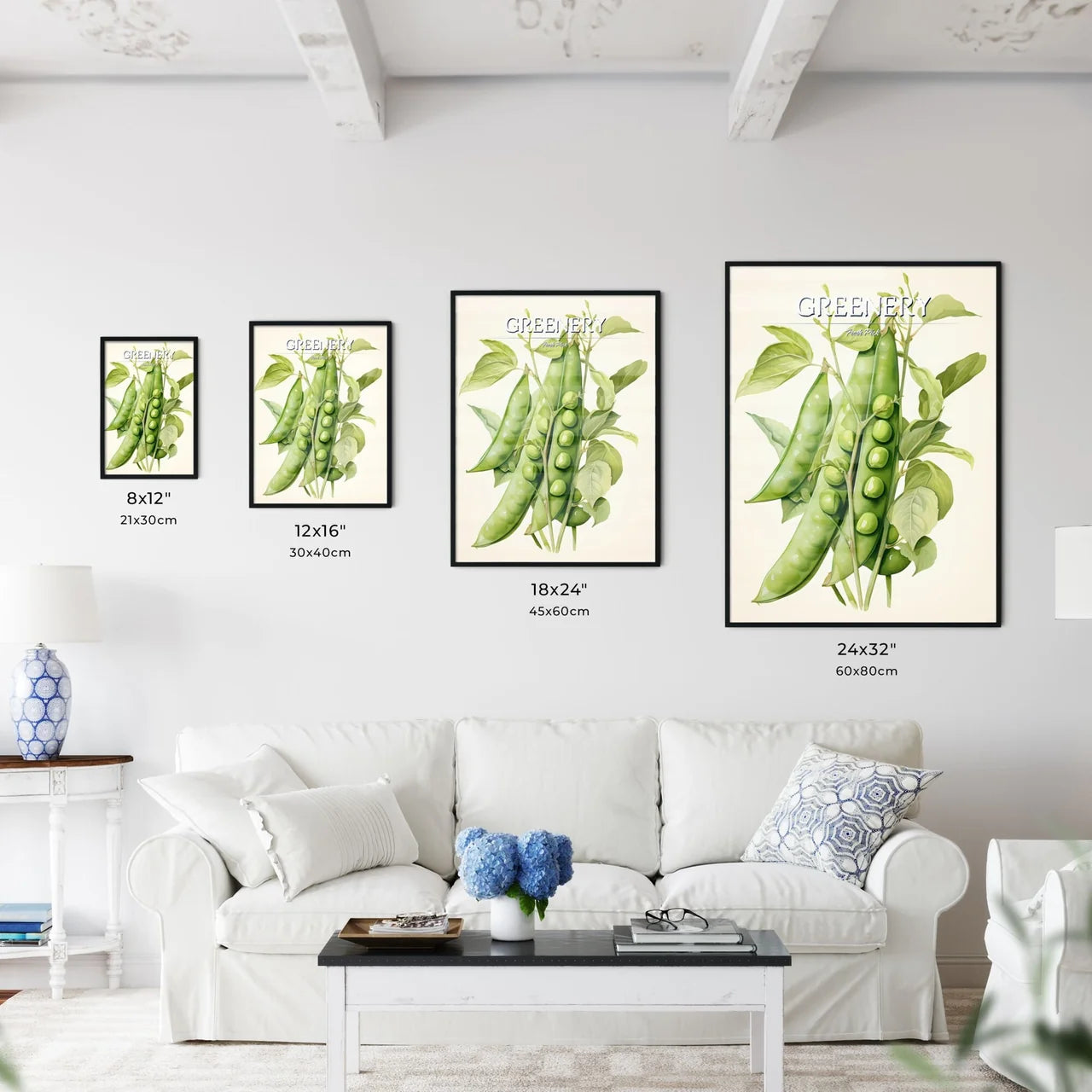 Peas - A Pea Plant With Leaves  - Kitchen Hangings