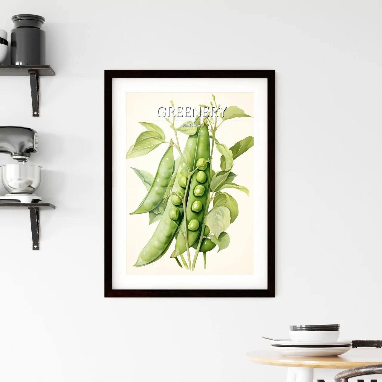 Peas - A Pea Plant With Leaves  Framed Print