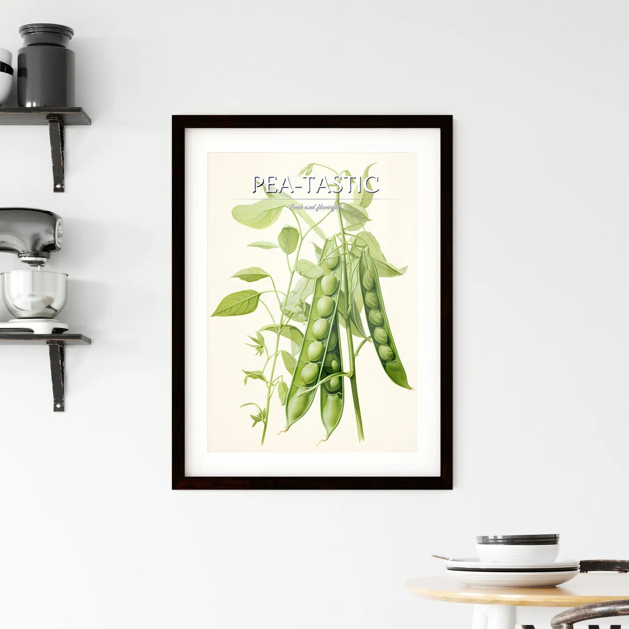 Peas - A Pea Plant With Green L Framed Print