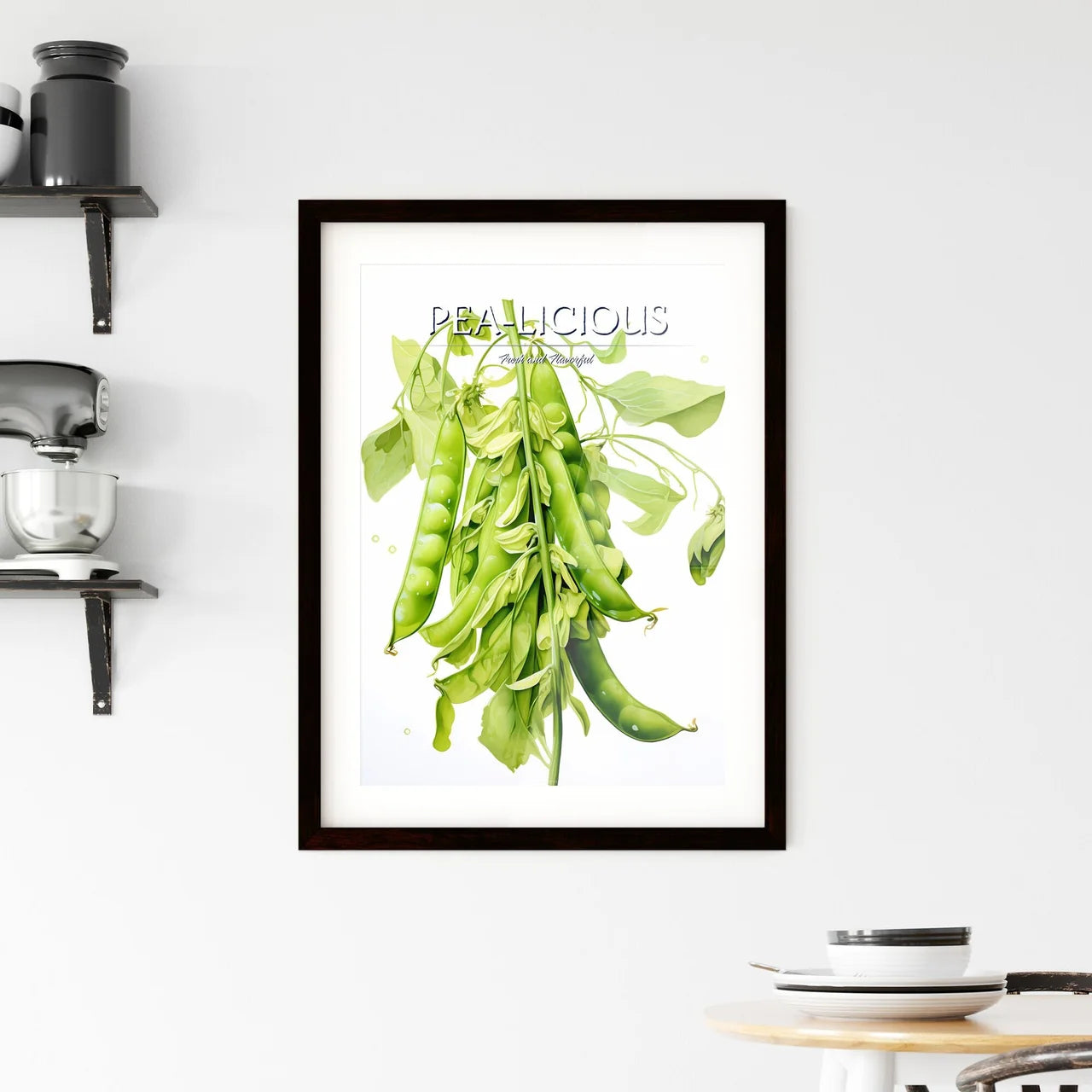 Peas - A Green Pea Plant With P Framed Print