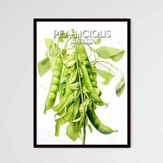 Peas - A Green Pea Plant With P - Framed Art Print
