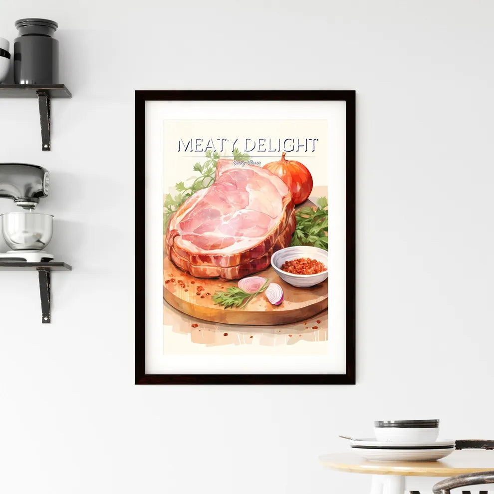 Pork - A Piece Of Meat With Spi Framed Print