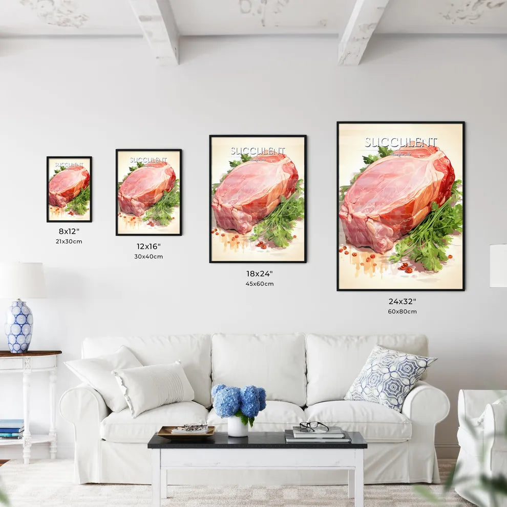 Pork - A Piece Of Meat With Par - Kitchen Hangings