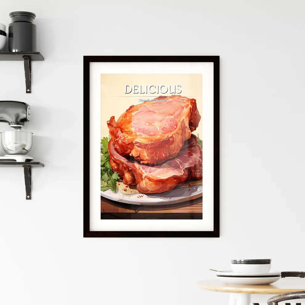 Pork - A Close Up Of Foo Framed Print
