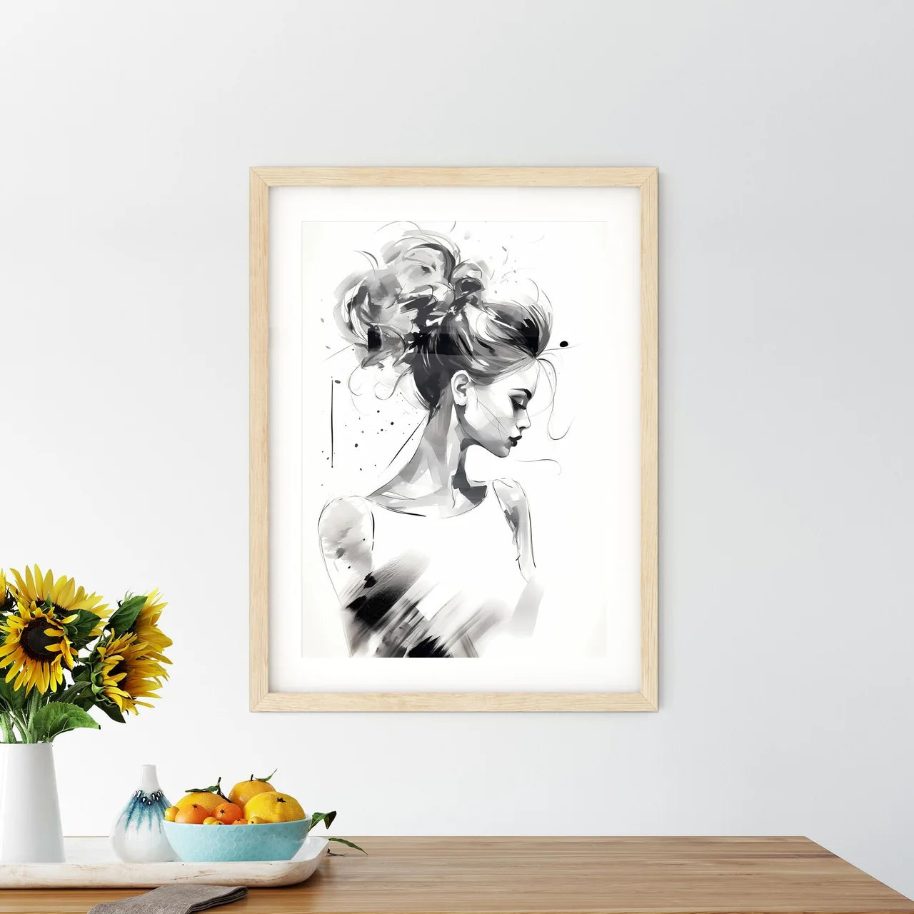 Portrait - A Woman With A Hair Upd - Kitchen Hangings