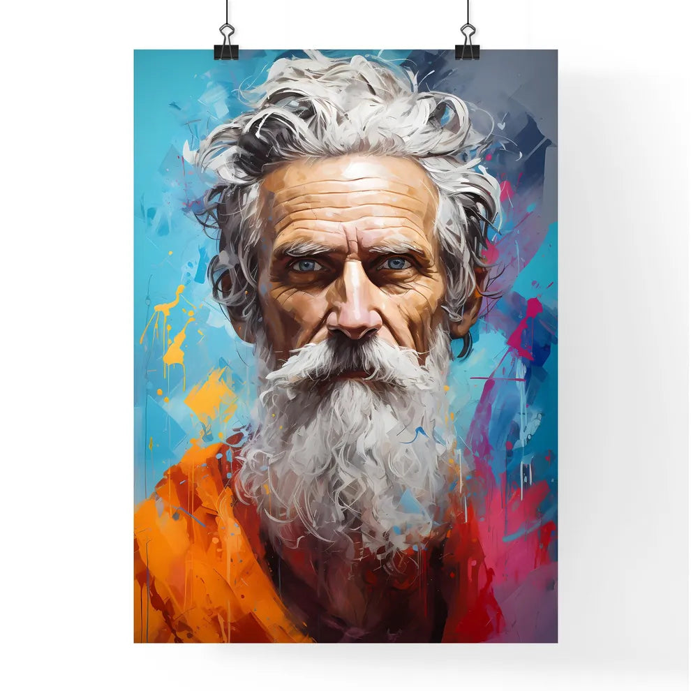Pythagoras Of Samos - A Man With A White Bea Poster