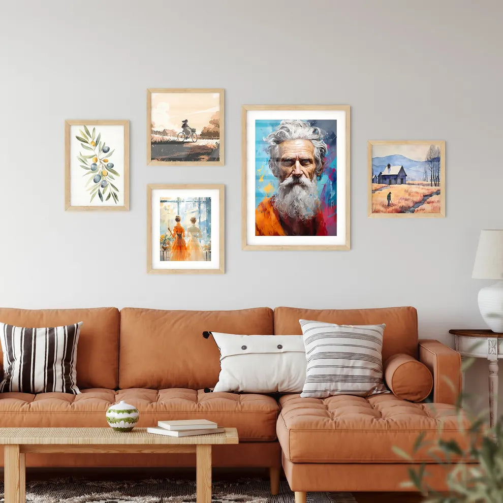 Pythagoras Of Samos - A Man With A White Bea Framed Print