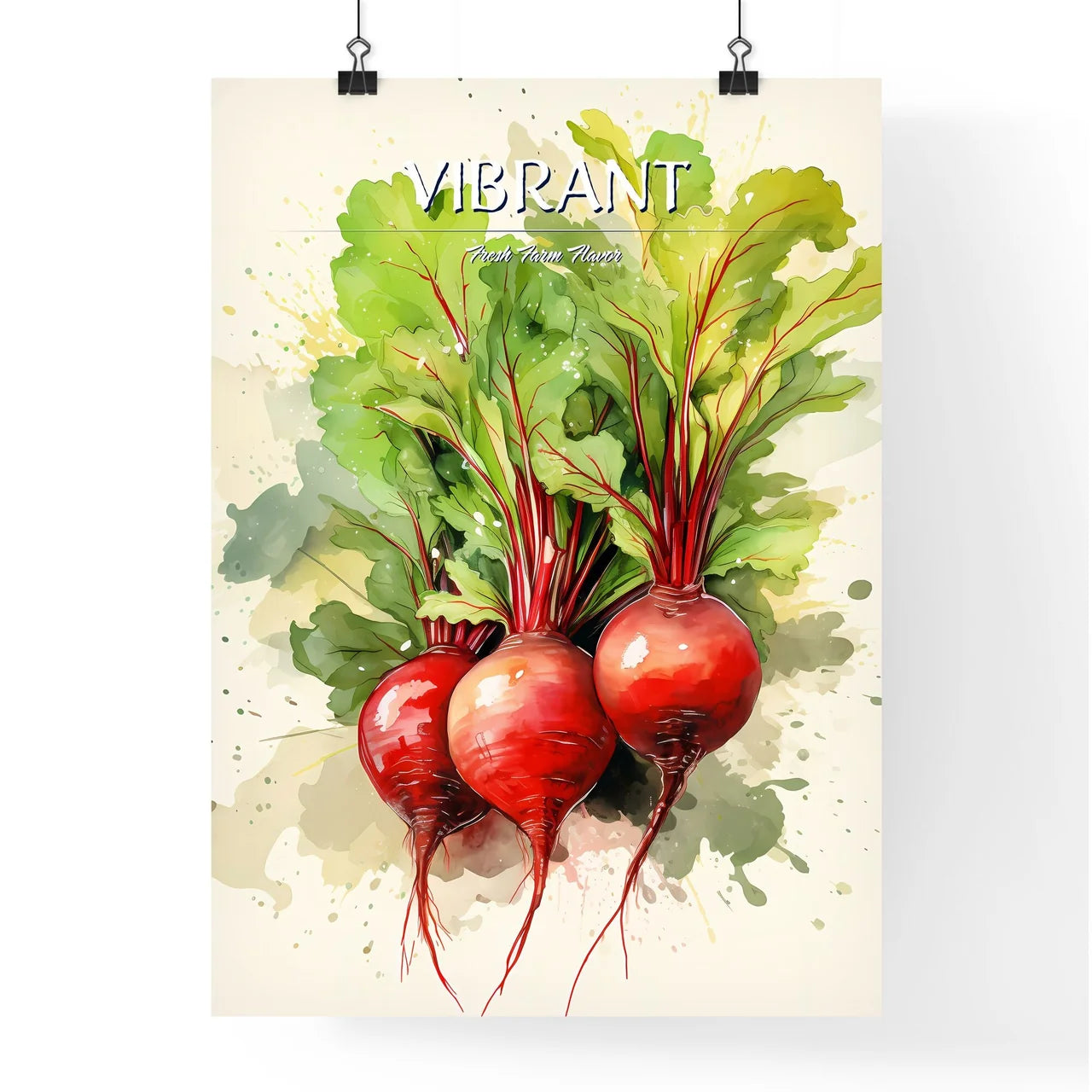 Radish - A Group Of Red Beets Wit Poster