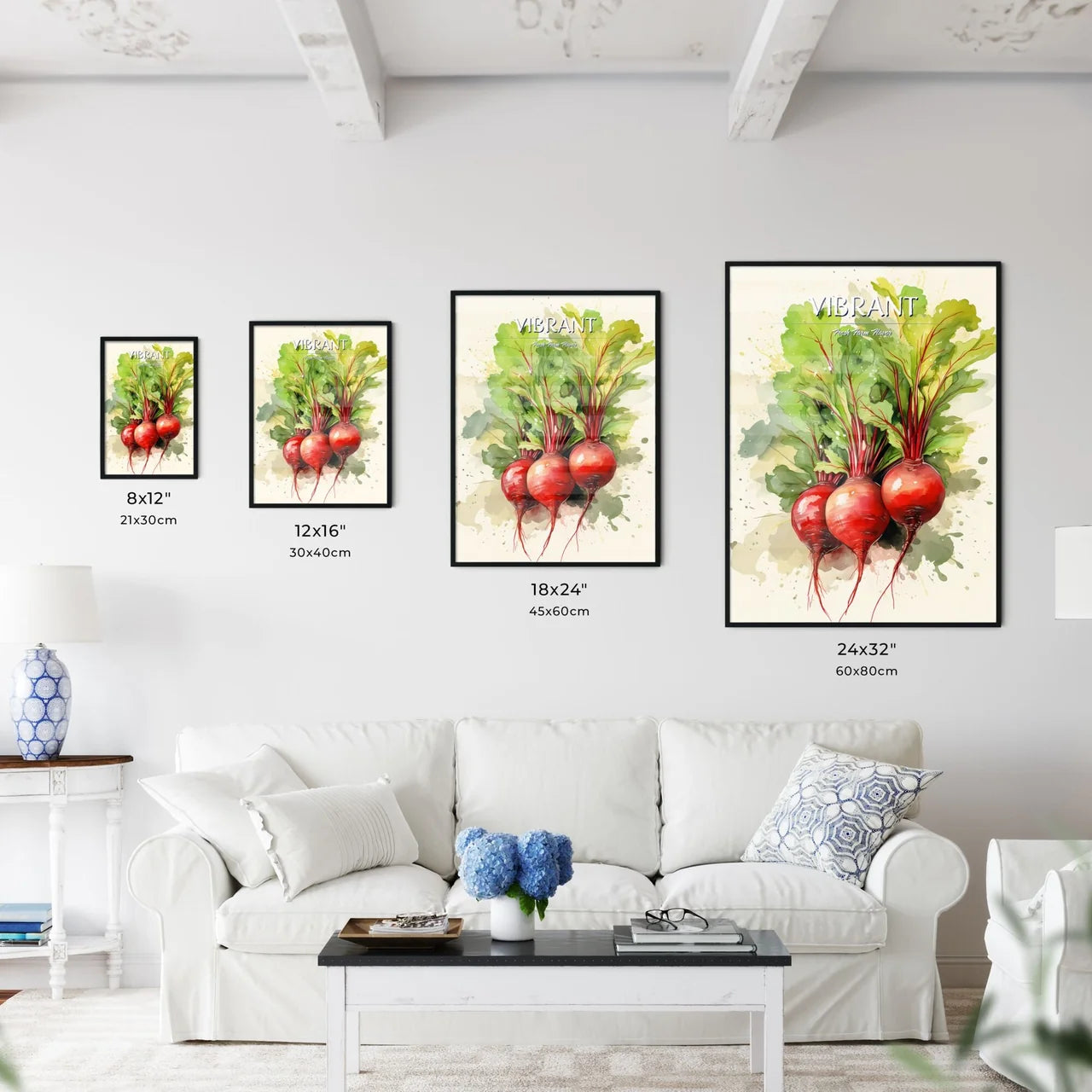 Radish - A Group Of Red Beets Wit - Kitchen Hangings