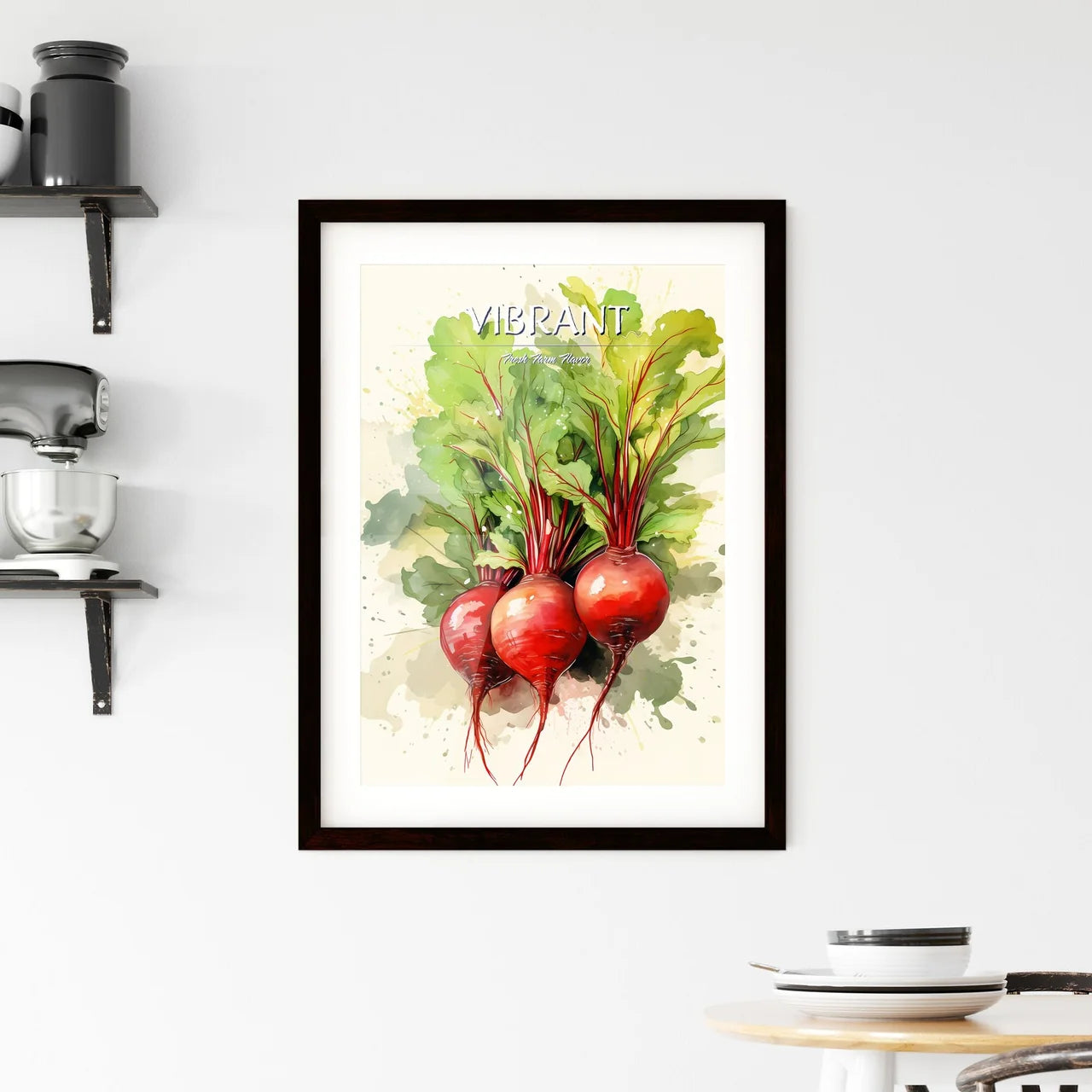 Radish - A Group Of Red Beets Wit Framed Print