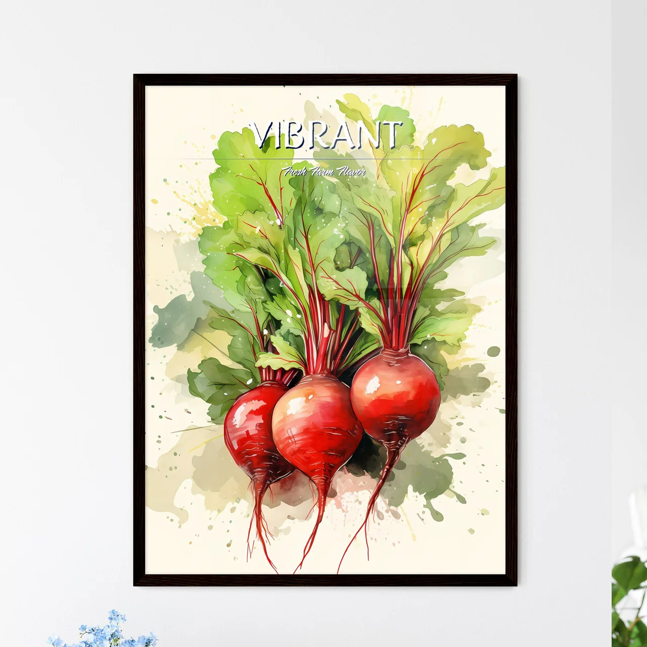 Radish - A Group Of Red Beets Wit - Framed Art Print