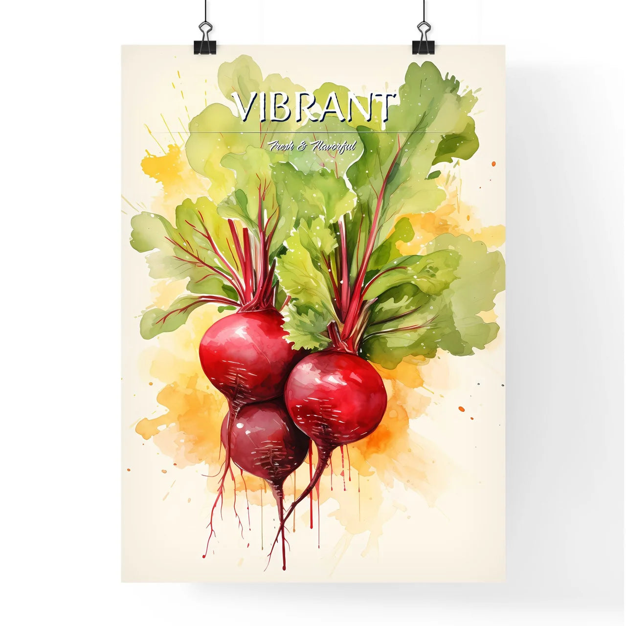 Radish - A Watercolor Of A Bunch  Poster