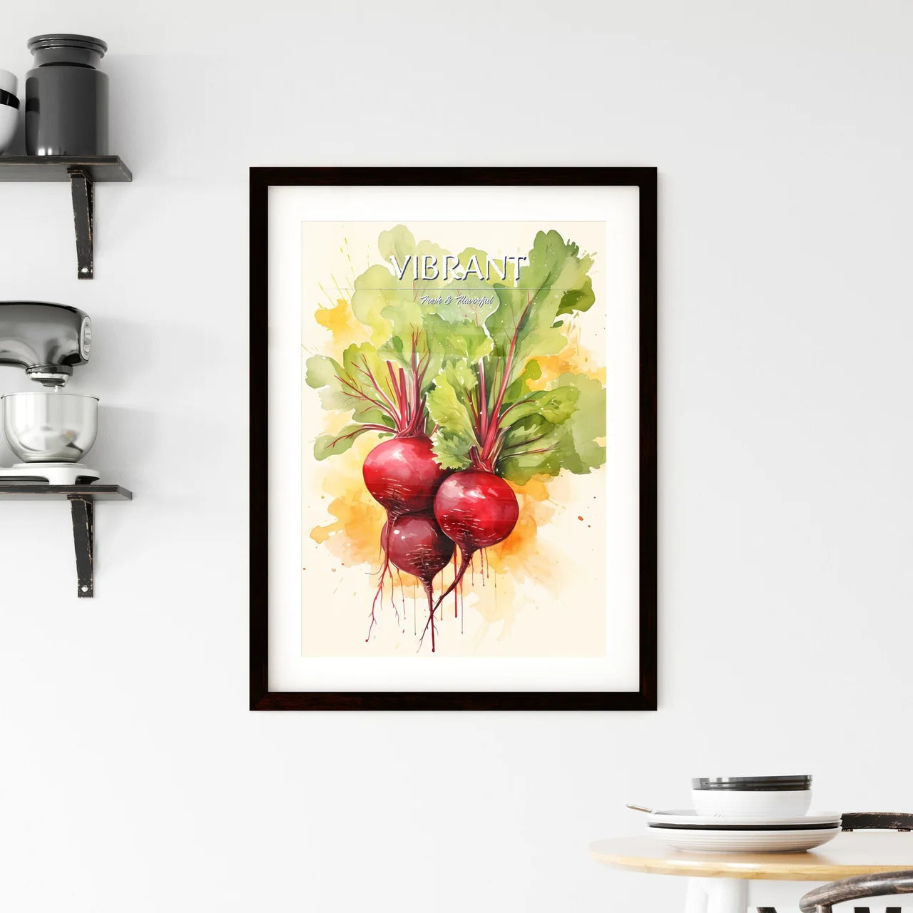 Radish - A Watercolor Of A Bunch  Framed Print