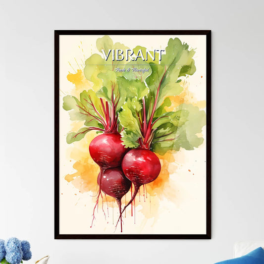 Radish - A Watercolor Of A Bunch  - Framed Art Print