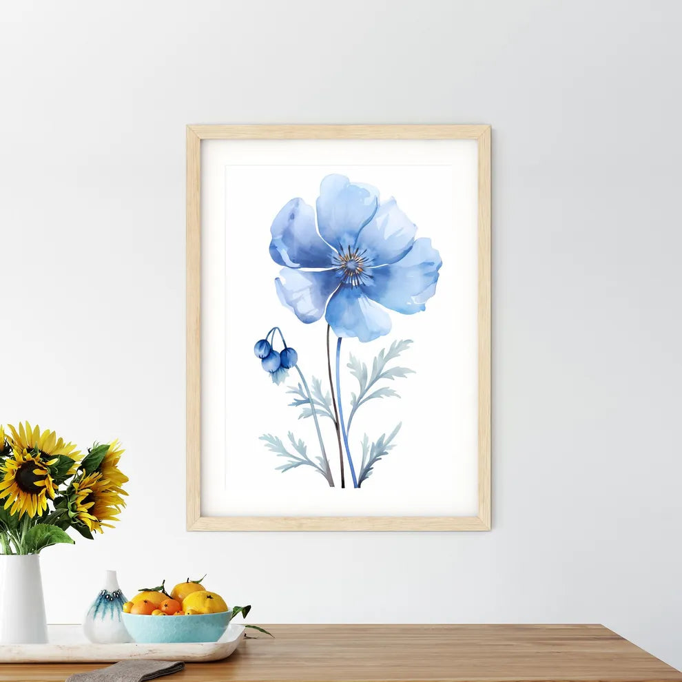 Relax - A Blue Flower With Leave - Kitchen Hangings