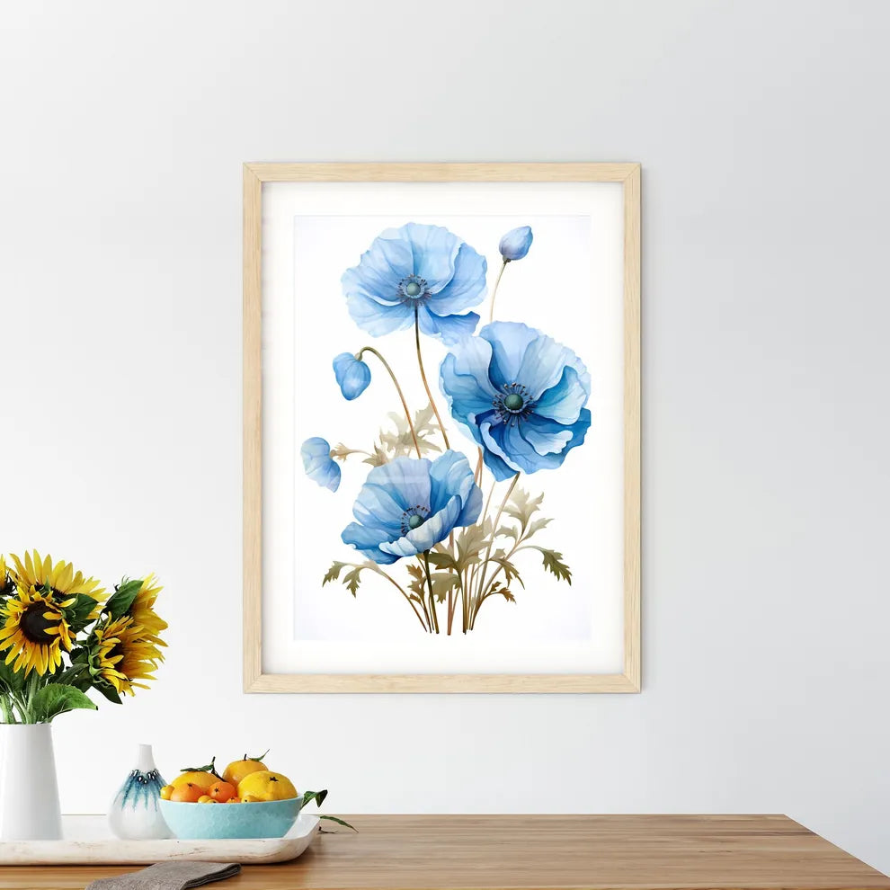 Relax - A Blue Flowers On A White Backgroun - Kitchen Hangings