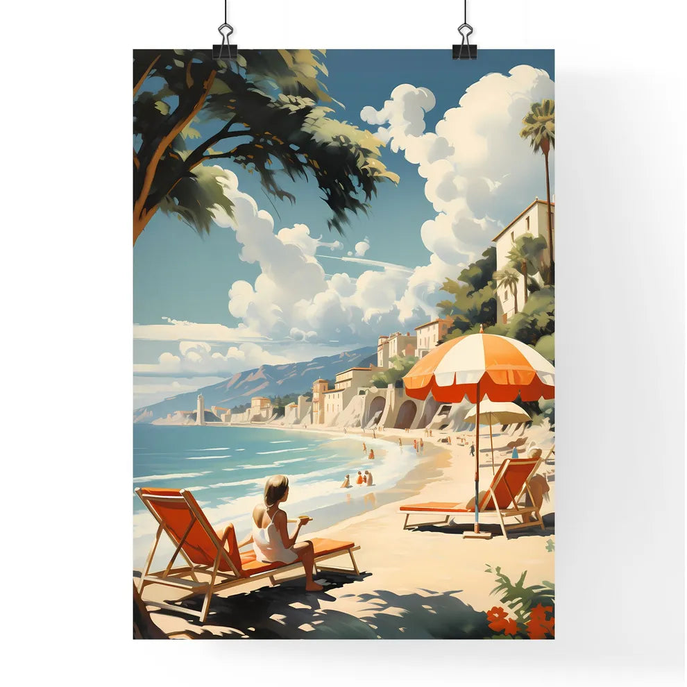 Remember Italy - A Woman Sitting In A Chair  Poster