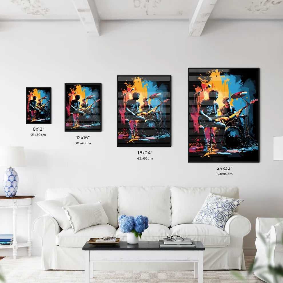 Rock - A Group Of Men Playing Instrument Wall Art