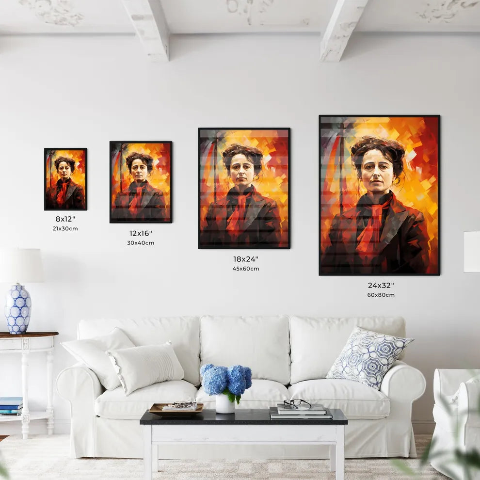 Rosa Luxemburg - A Woman With A Red Scar Wall Art