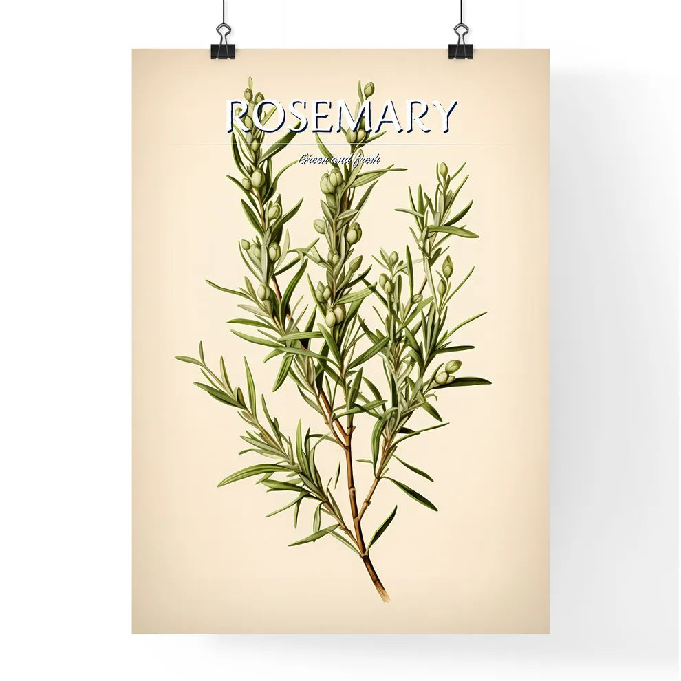 Rosemary - A Plant With Green Leave Poster