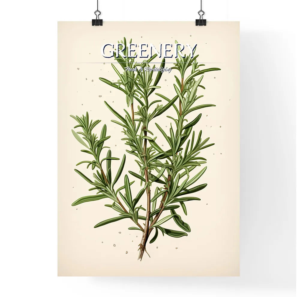 Rosemary - A Plant With Green Leave Poster